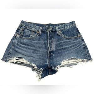 Levi's Classic 501 Hi-rise Blue Cutoff Denim Shorts Sz 32